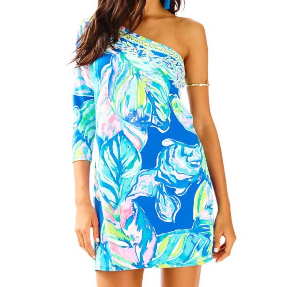 BNWT Lilly Pulitzer one shoulder Petra dress
